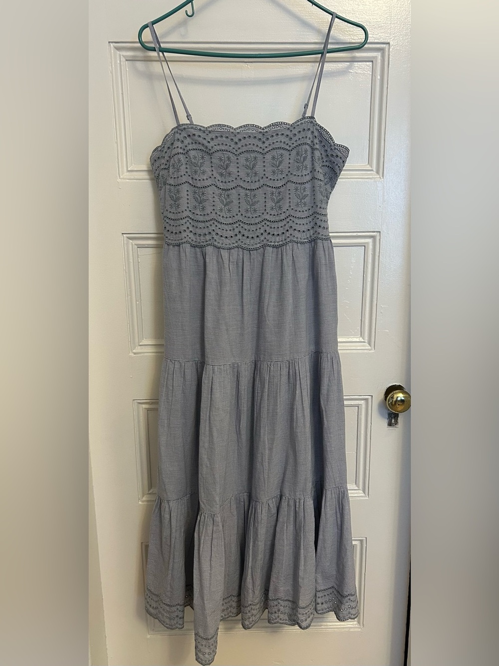 AE Scalloped Tiered Midi Dress